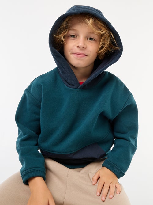 Losvallende fleecehoodie - Kiabi