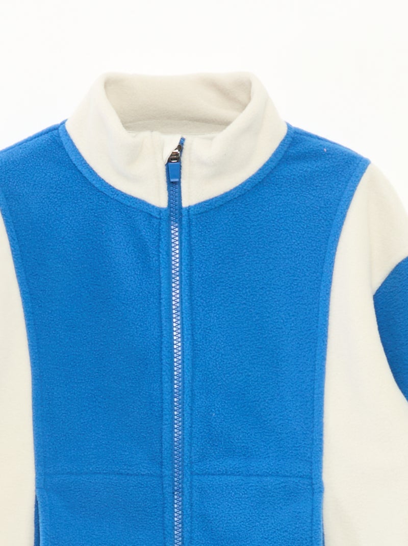 Losvallende fleecesweater Blauw - Kiabi