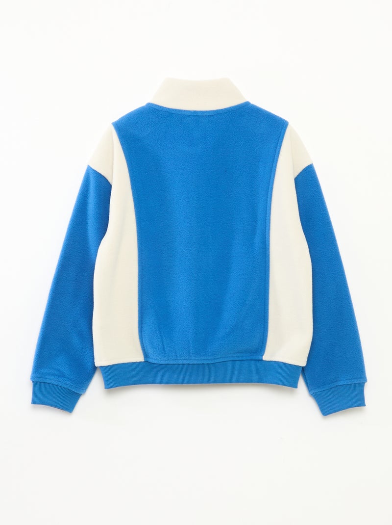 Losvallende fleecesweater Blauw - Kiabi