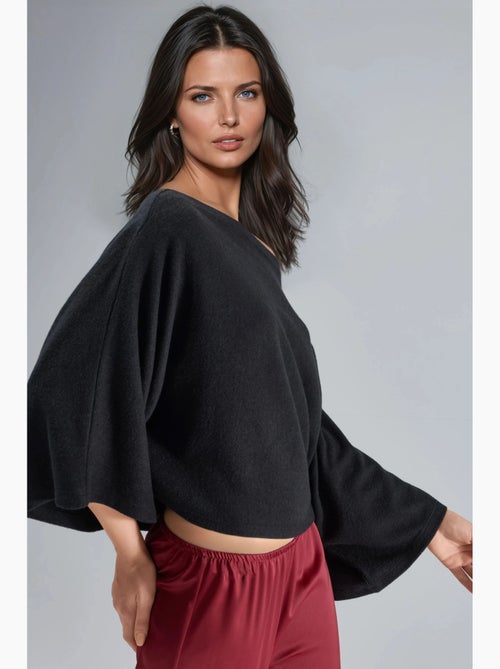 Losvallende gebreide blouse busem - Kiabi
