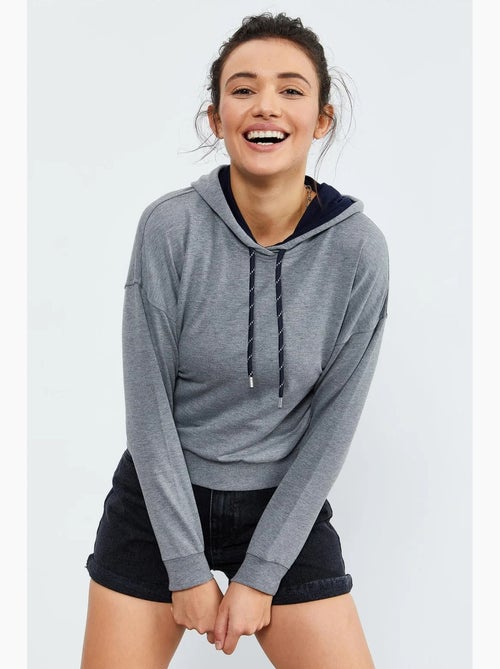 Losvallende hoodie met strikdetail tommy - Kiabi Losvallende hoodie met strikdetail tommy - Kiabi