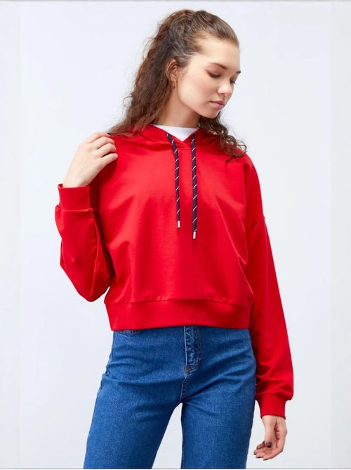 Losvallende hoodie met strikdetail tommy - Kiabi Losvallende hoodie met strikdetail tommy - Kiabi