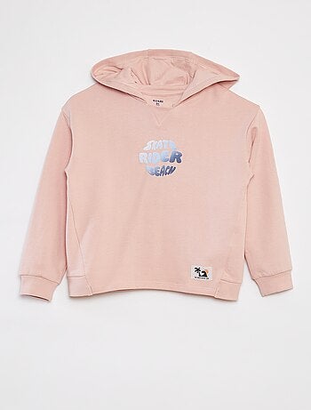 Losvallende hoodie van french terry