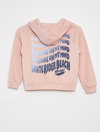 Losvallende hoodie van french terry