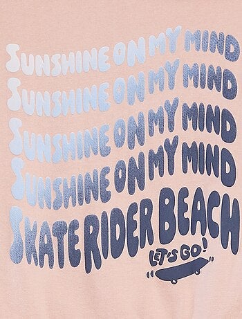 Losvallende hoodie van french terry