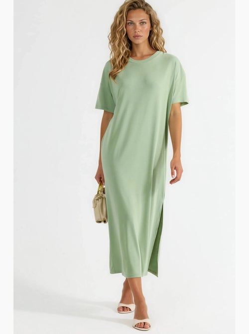 Losvallende midi-jurk met split busem - Kiabi Losvallende midi-jurk met split busem - Kiabi