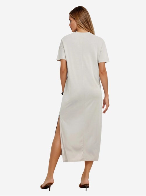 Losvallende midi-jurk met split busem - Kiabi Losvallende midi-jurk met split busem - Kiabi