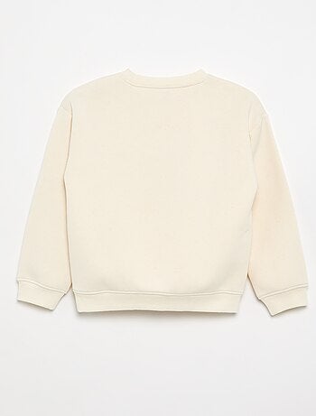 Losvallende sweater met print