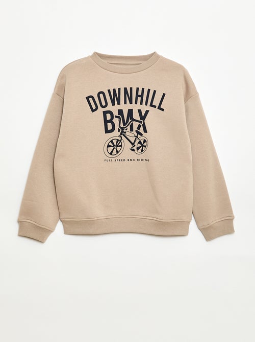 Losvallende sweater met print - Kiabi