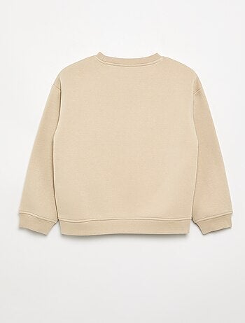 Losvallende sweater met print