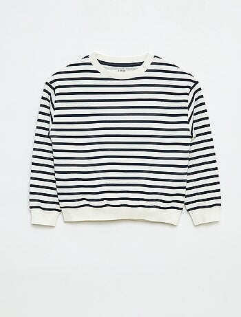 Losvallende sweater met print