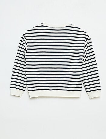 Losvallende sweater met print