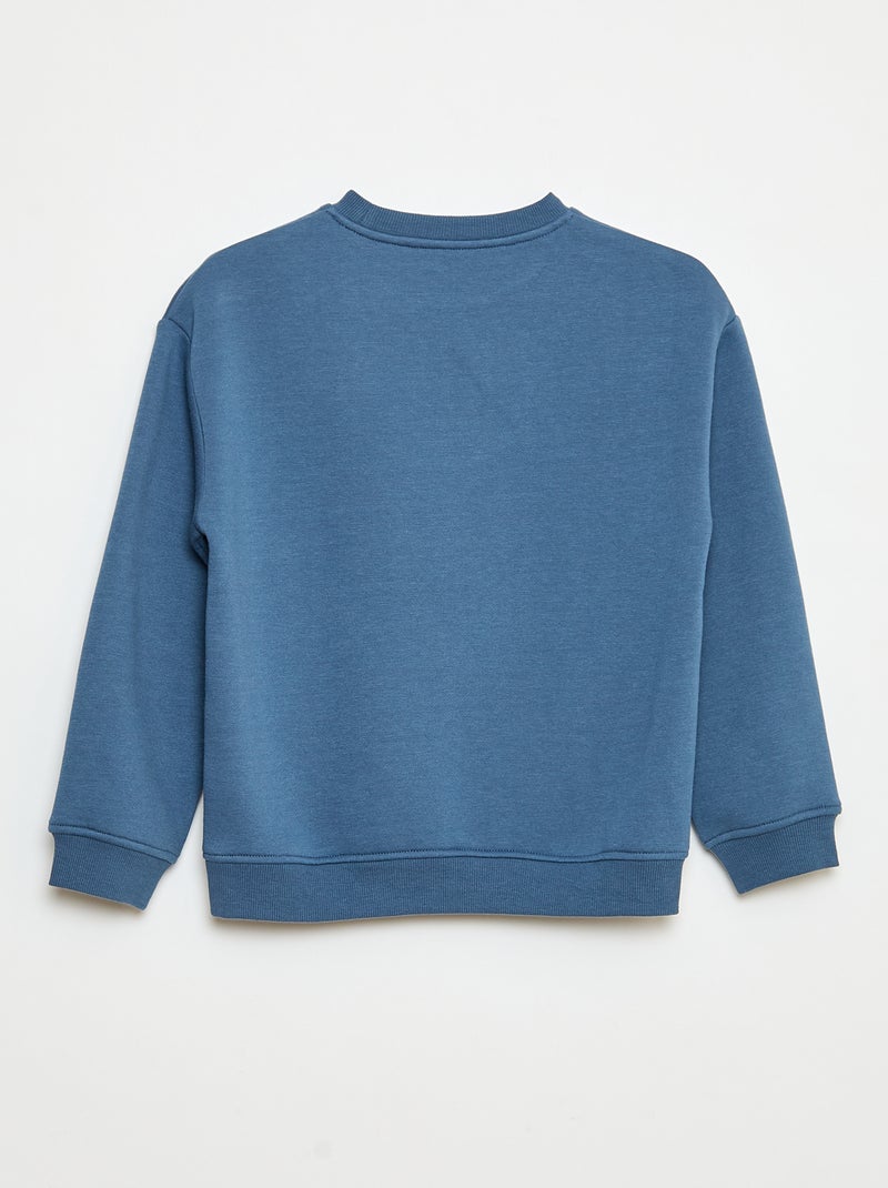 Losvallende sweater met print Blauw - Kiabi