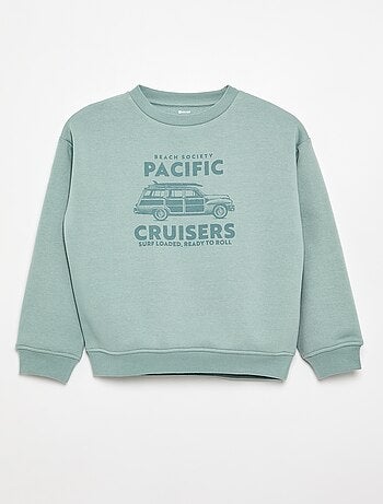 Losvallende sweater met print
