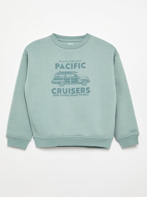 Losvallende sweater met print - Kiabi