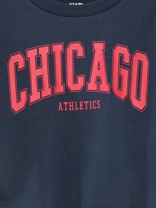 Losvallende sweater met print - Kiabi