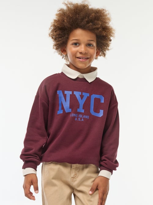 Losvallende sweater met print - Kiabi