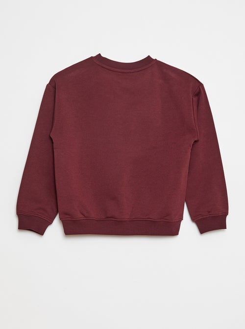 Losvallende sweater met print - Kiabi