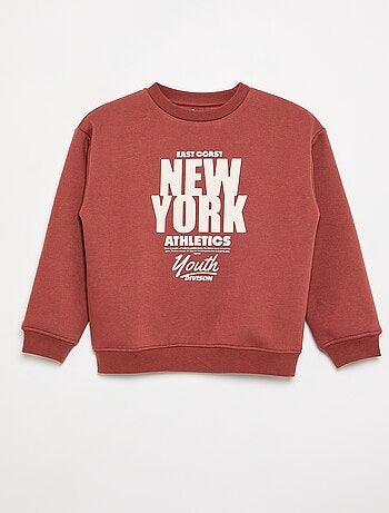 Losvallende sweater met print