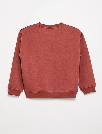 Losvallende sweater met print