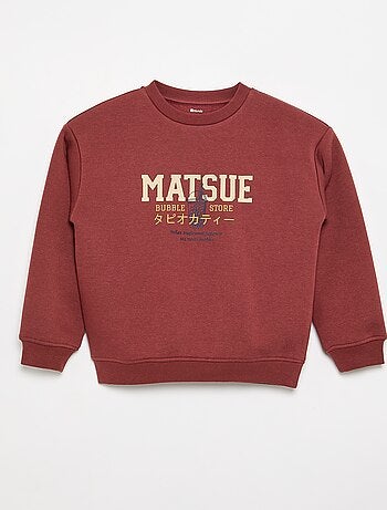 Losvallende sweater met print
