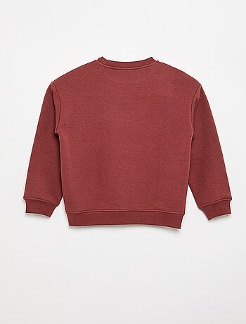 Losvallende sweater met print