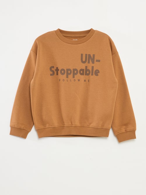 Losvallende sweater met print - Kiabi