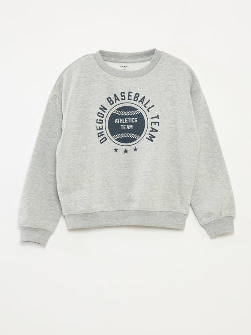 Losvallende sweater met print - Kiabi