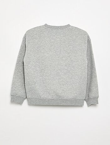 Losvallende sweater met print