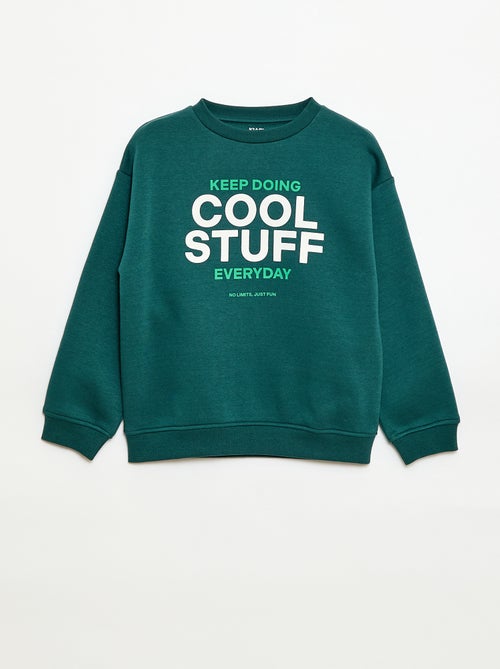 Losvallende sweater met print - Kiabi