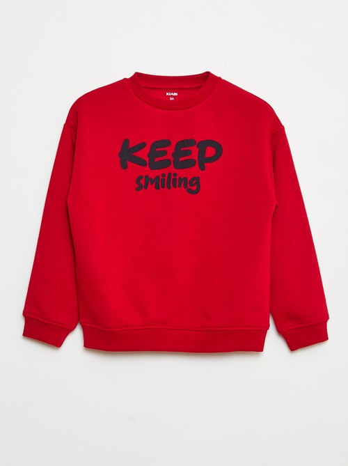 Losvallende sweater met print - Kiabi