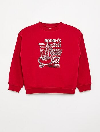 Losvallende sweater met print