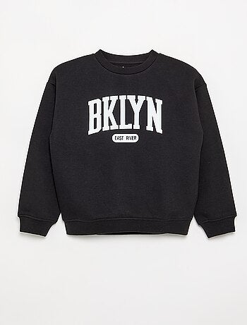Losvallende sweater met print