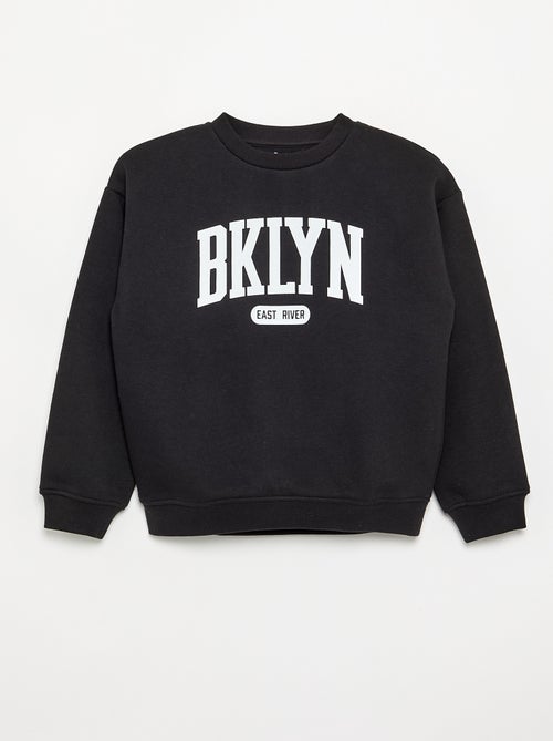 Losvallende sweater met print - Kiabi