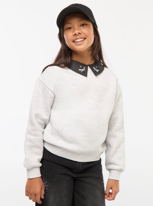 Losvallende sweater met straskraagje - Kiabi