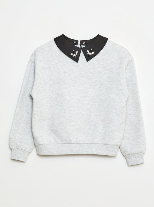 Losvallende sweater met straskraagje - Kiabi