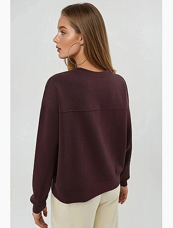 Losvallende sweatshirt met ronde hals busem