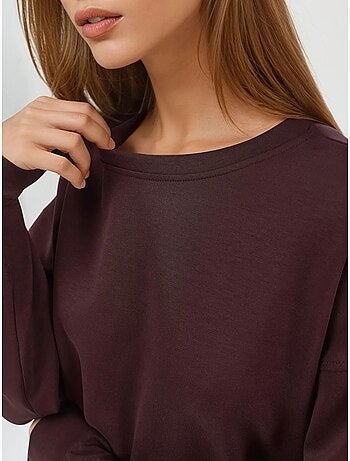 Losvallende sweatshirt met ronde hals busem