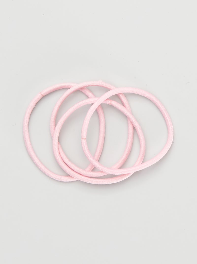 80 élastiques à Cheveux Roses Diamètre 4 Cm - Nuances Et épaisseurs Variées - Neuf