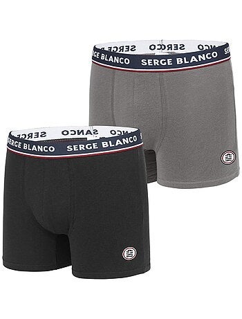 Lot 2 boxers coton homme french serge blanco