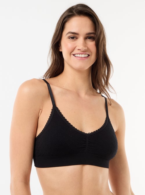 Lot 2 brassières en maille matelassée - Kiabi
