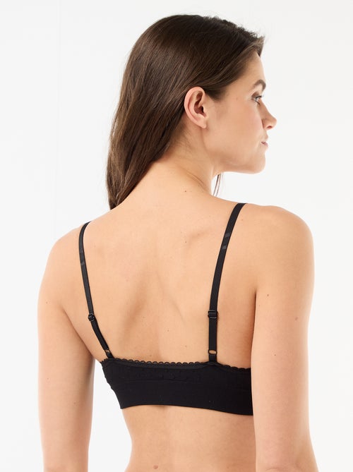 Lot 2 brassières en maille matelassée - Kiabi