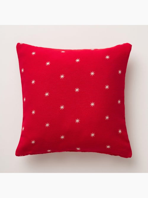 Lot 2 housses de coussin noël étoiles, fil doré, coton - gamusi. - Kiabi