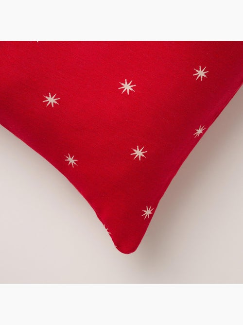 Lot 2 housses de coussin noël étoiles, fil doré, coton - gamusi. - Kiabi