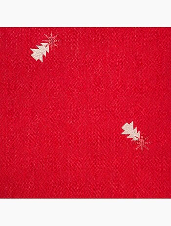 Lot 2 housses de coussin noël sapins, fil doré, coton - gamusi.