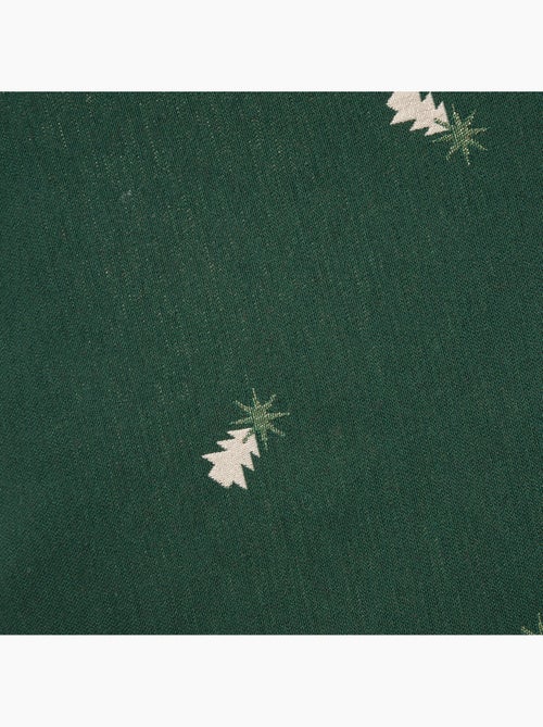 Lot 2 housses de coussin noël sapins, fil doré, coton - gamusi. - Kiabi