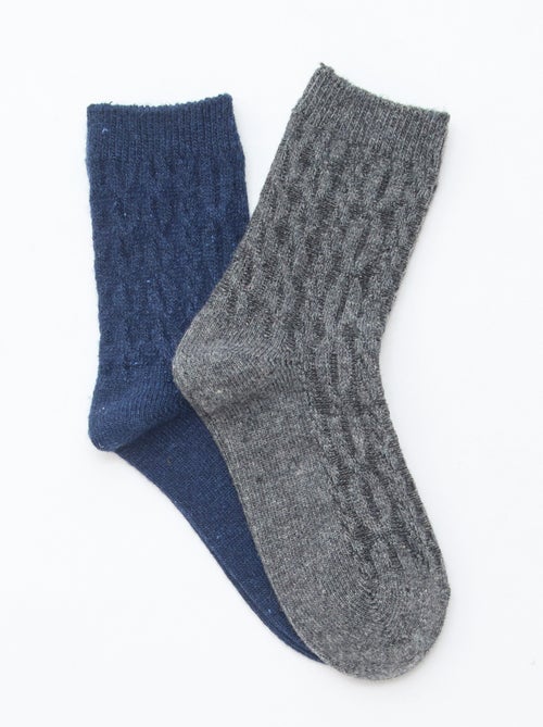 Lot 2 paires de chaussettes chaudes - Kiabi