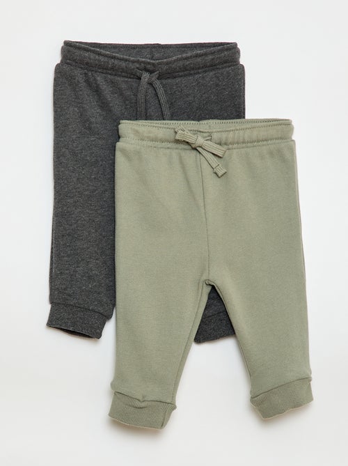 Lot 2 pantalons jogging en french terry - Kiabi Lot 2 pantalons jogging en french terry - Kiabi