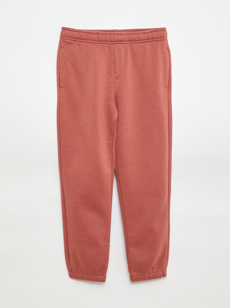 Lot 2 pantalons joggings en molleton Bleu/marron - Kiabi