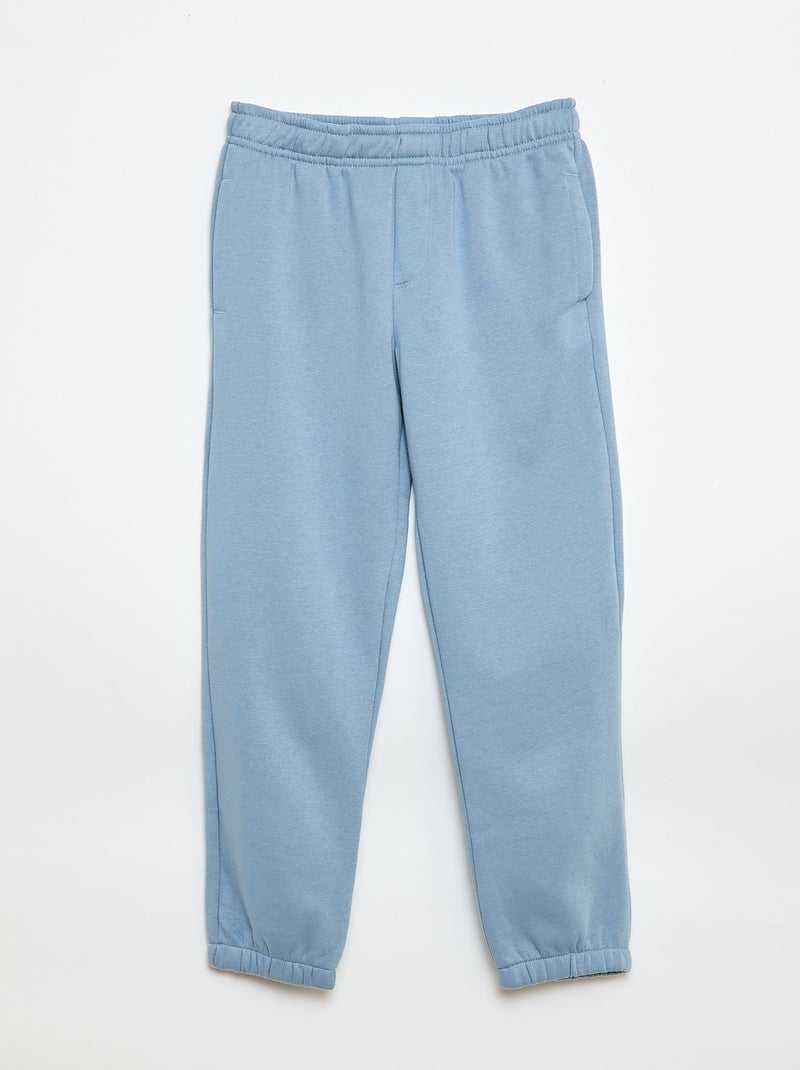 Lot 2 pantalons joggings en molleton Bleu/marron - Kiabi